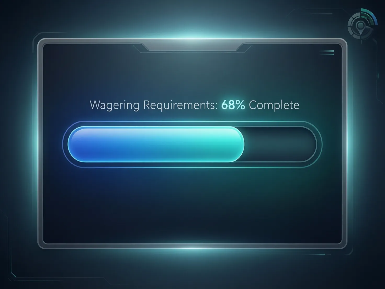 Representación visual de progreso hacia meta de apuestas con barra de avance